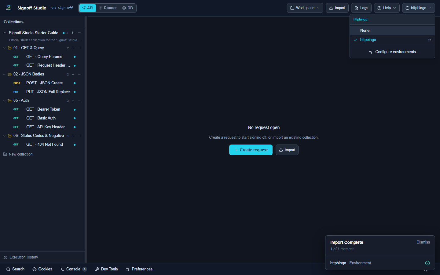 Environment switcher